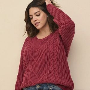 Cable Pullover Tie Back Sweater